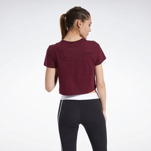 Reebok burgundy Classics Big Logo crop top - Picture 3 of 4